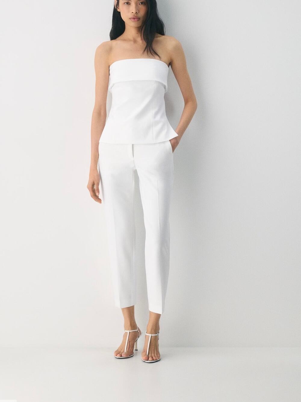 Aritzia Babaton Markova Pant Eversential White Tailored Pants Size 10